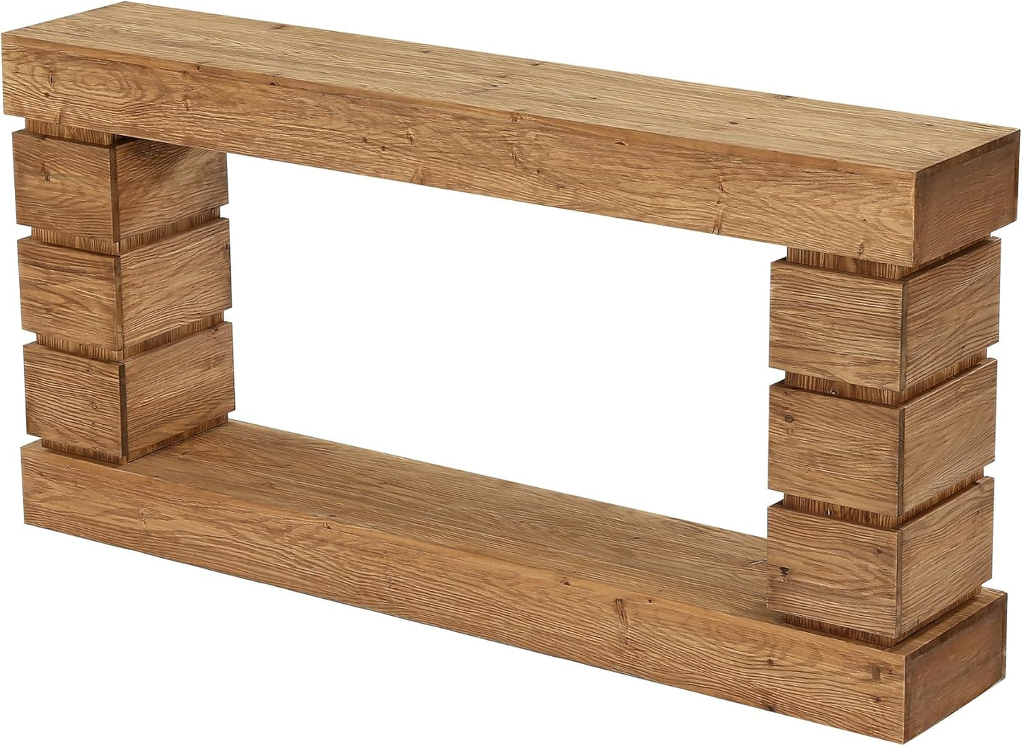 Solid Wood Console Table for Entryway, 62.9-Inch Long Narrow Sofa Table with Storage Shelf for Living Room Hallway