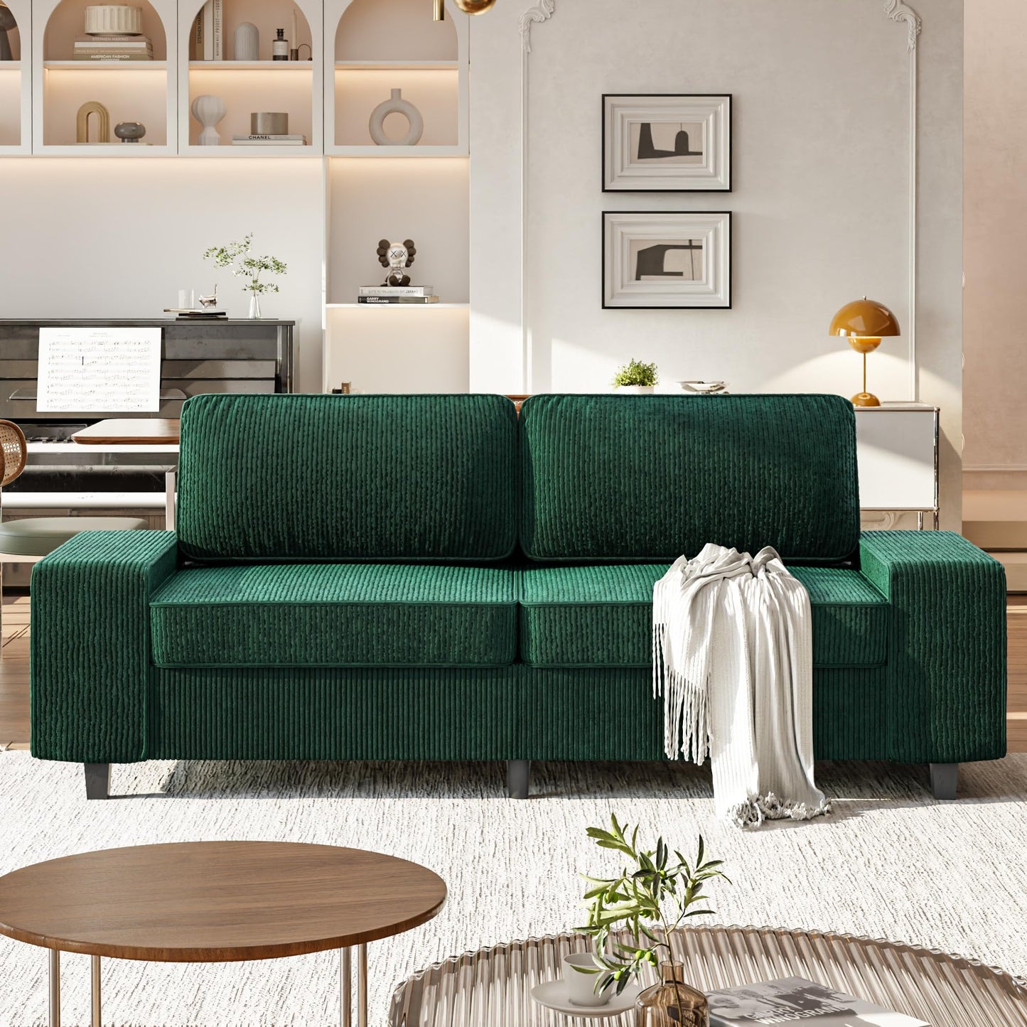 71" Loveseat Sofa for Living Room, Deep Seat Mid Century Modern Chenille Fabric 2 Love Seat Couch Love Seats for Small Space,Living Room,Studio,Apartment