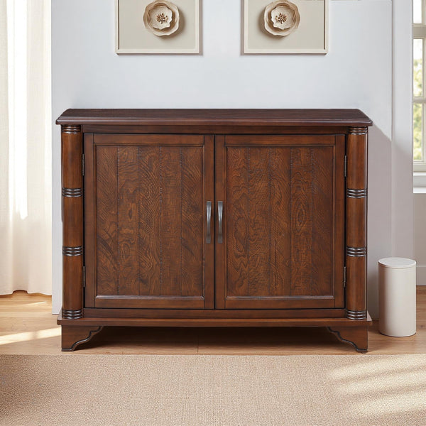 LKTART 65" Mid Century Sideboard Buffet Cabinet with Solid Wood Legs,Accent Storage Cabinet Credenza with 4 Doors for Living Room,Entryway,Kitchen(Walnut)