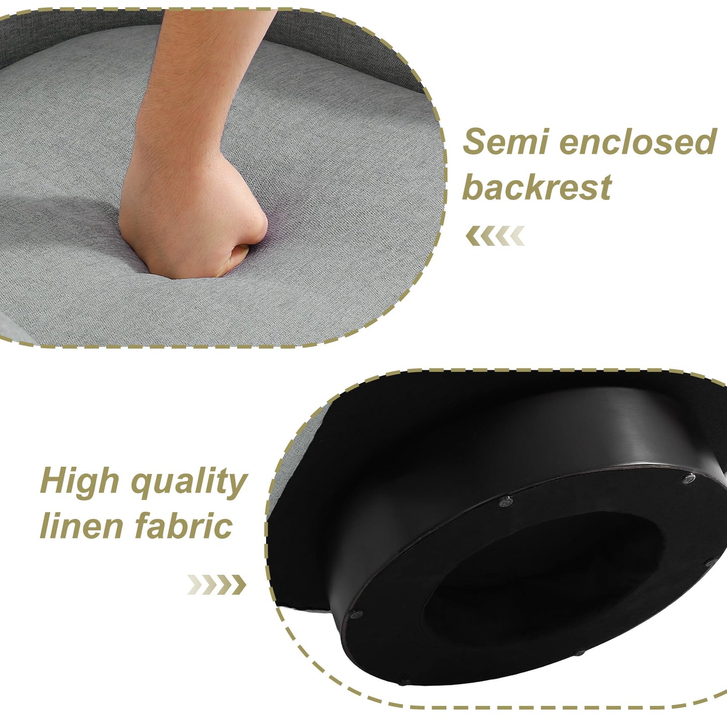 Swivel Barrel Accent Chairs Set of 2, Modern 360° Swivel Round Barrel Chair with Curve Back, Upholstered Velvet Fabric Armchair Single Sofa Club Chair for Living Room, Bedroom, Coffee