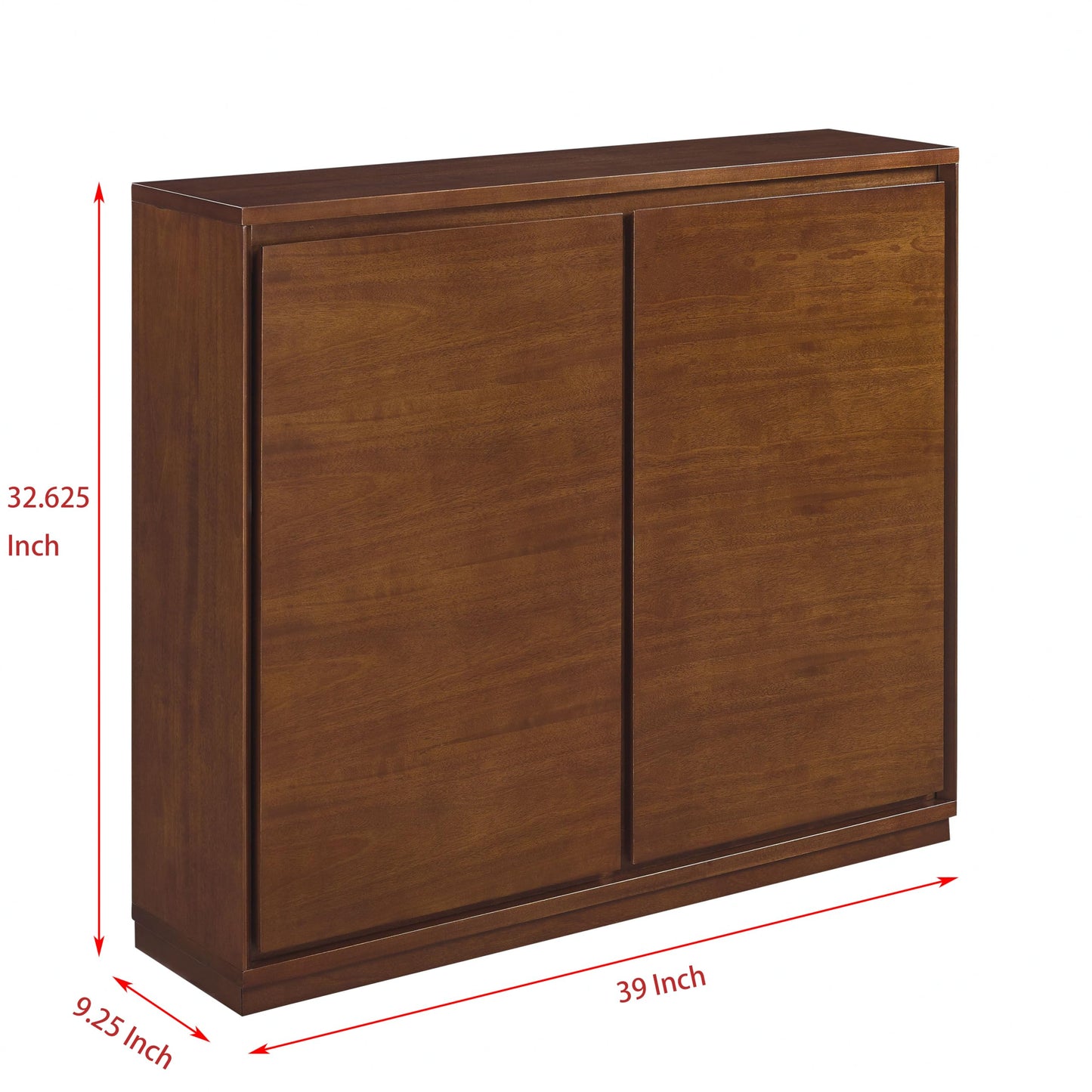 LKTART Mid Century Modern Sideboard Buffet Cabinet, Narrow Walnut Sideboard,Wood Storage Cabinet Credenza with 2 Doors for Living Room, Kitchen, Entryway, Hallway(9.25" D*39" L)