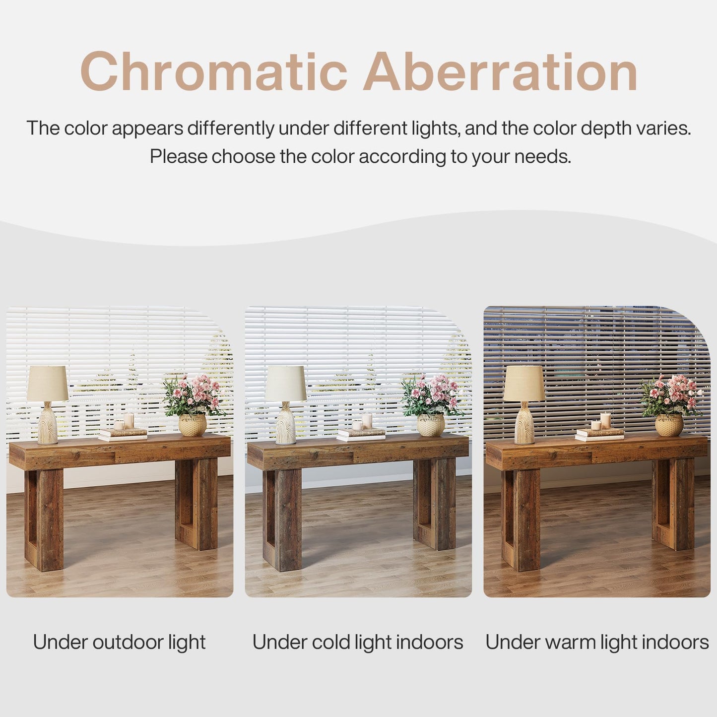 Tribesigns Farmhouse Console Table, 63-Inch Long Narrow Sofa Table Behind The Couch, Wooden Rectangular Entryway Table for Entrance, Hallway, Living Room (Natural)