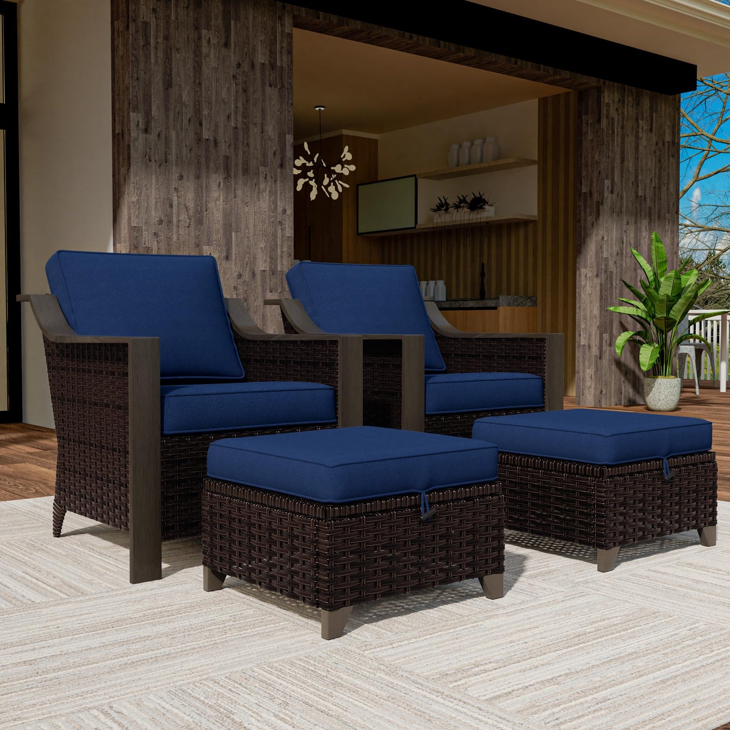 74 Inch Patio 3-Seater Sofa,PE Wicker Outdoor Lounge with Thick Removable Water-Resistant Cushions, Rust-Proof Steel Frame, 900LBS Capacity, Beige