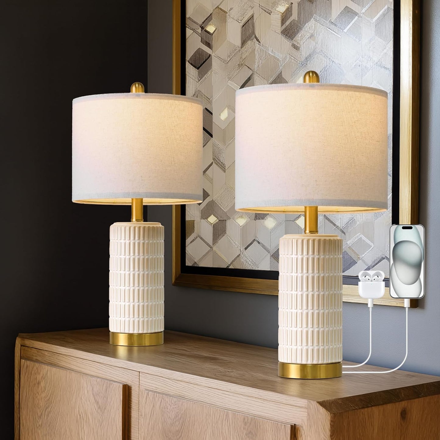New - Gold Base with 2 USB Ports