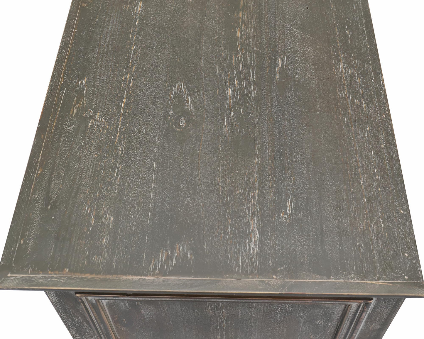 LKTART 60" Farmhouse Sideboard Buffet,Solid Fir Wood Frame with Hollowed-Out Carved Doors,Hand-Distressed Design,Versatile Storage Cabinet for Kitchen, Living Room,Natural Wood
