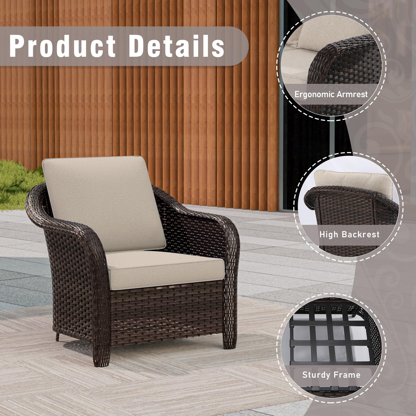 55 inch Outdoor Wicker 2 Seater Sofa, All-Weather Use Patio Rattan Loveseat with Seat and Back Cushion, Ideal for Porch, Backyard, Balcony, Poolside, Blue