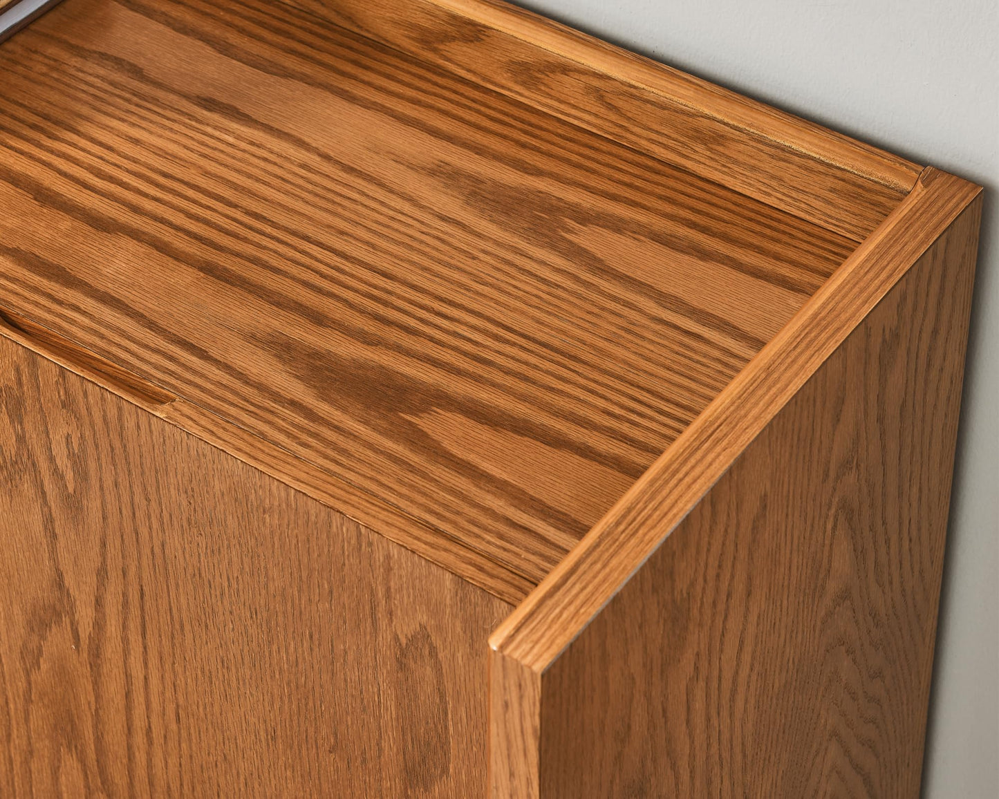 LKTART Mid Century Modern Sideboard Buffet Cabinet, Narrow Walnut Sideboard,Wood Storage Cabinet Credenza with 2 Doors for Living Room, Kitchen, Entryway, Hallway(9.25" D*39" L)