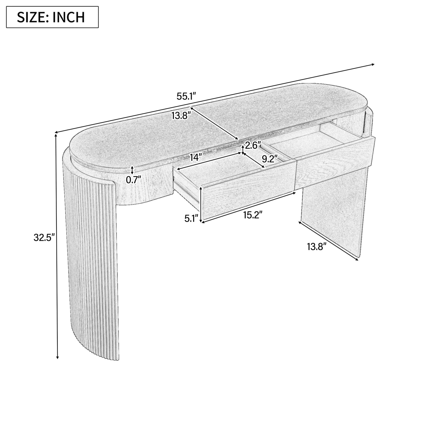LKTART Solid Wood Console Table Sofa Tables with Drawers and Shelves Small Entryway Table for Living Room,Behind the Couch Table,Foyer(42" Espresso)