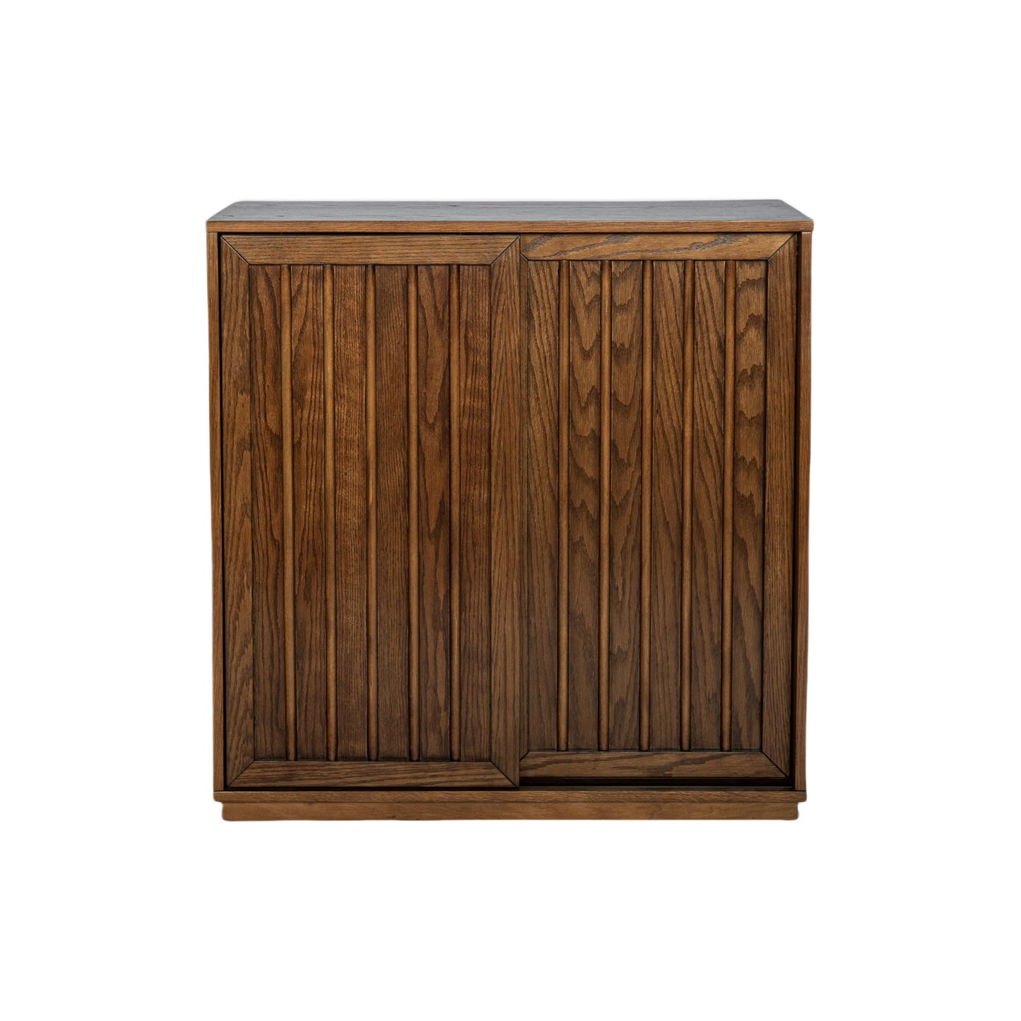 LKTART Mid Century Modern Sideboard Buffet Cabinet, Narrow Walnut Sideboard,Wood Storage Cabinet Credenza with 2 Doors for Living Room, Kitchen, Entryway, Hallway(9.25" D*39" L)