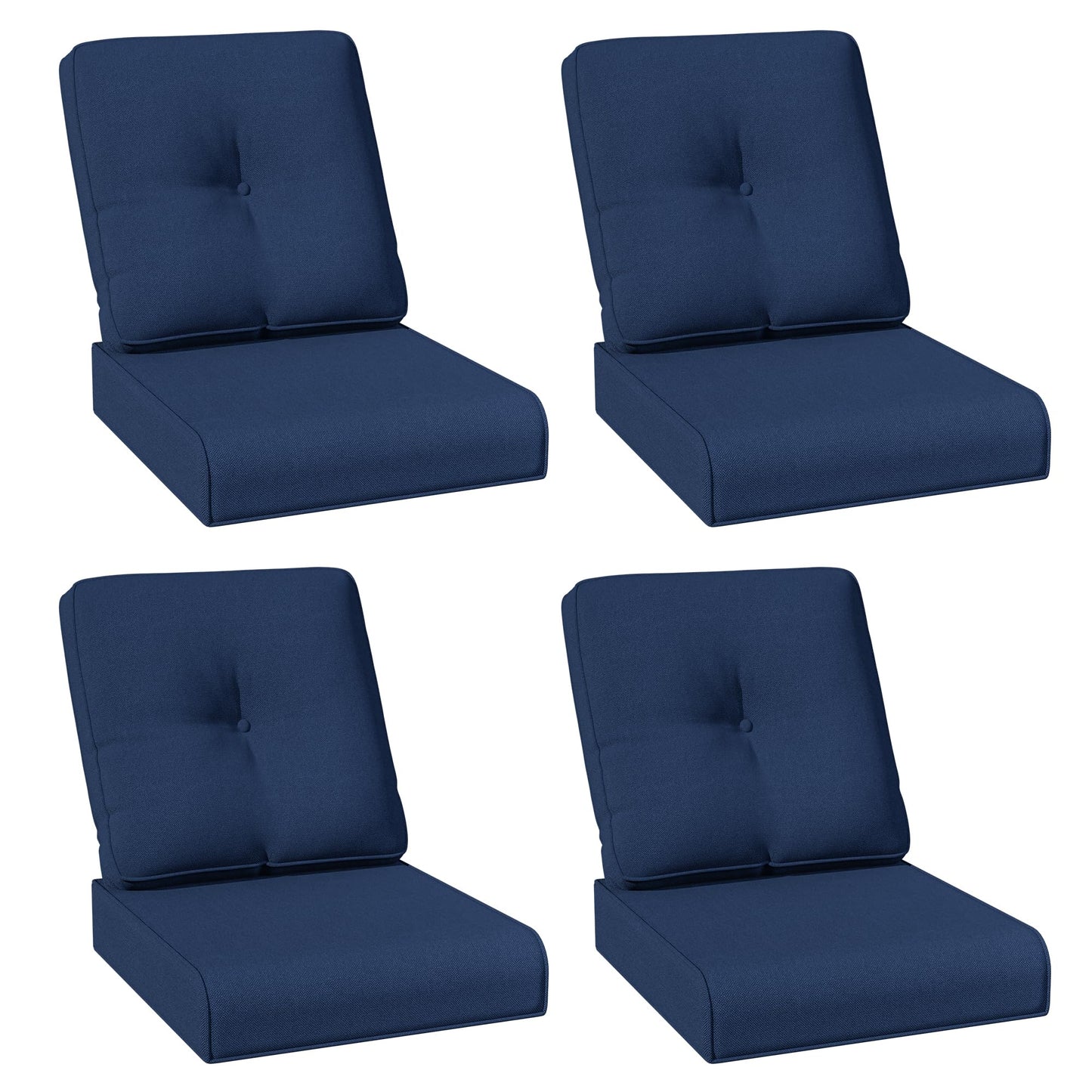 Joyside Outdoor Chair Cushions Set, 22x25/22x24 Inch Patio Furniture Deep Seat Cushions, Water Resistant & Thick Cushion, Outdoor Replacement Cushions for Seat and Sofa