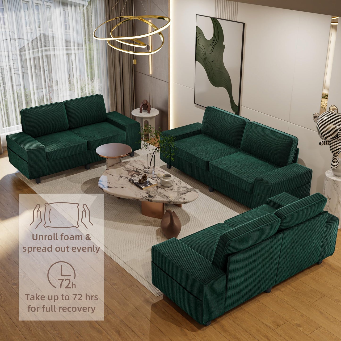 71" Loveseat Sofa for Living Room, Deep Seat Mid Century Modern Chenille Fabric 2 Love Seat Couch Love Seats for Small Space,Living Room,Studio,Apartment
