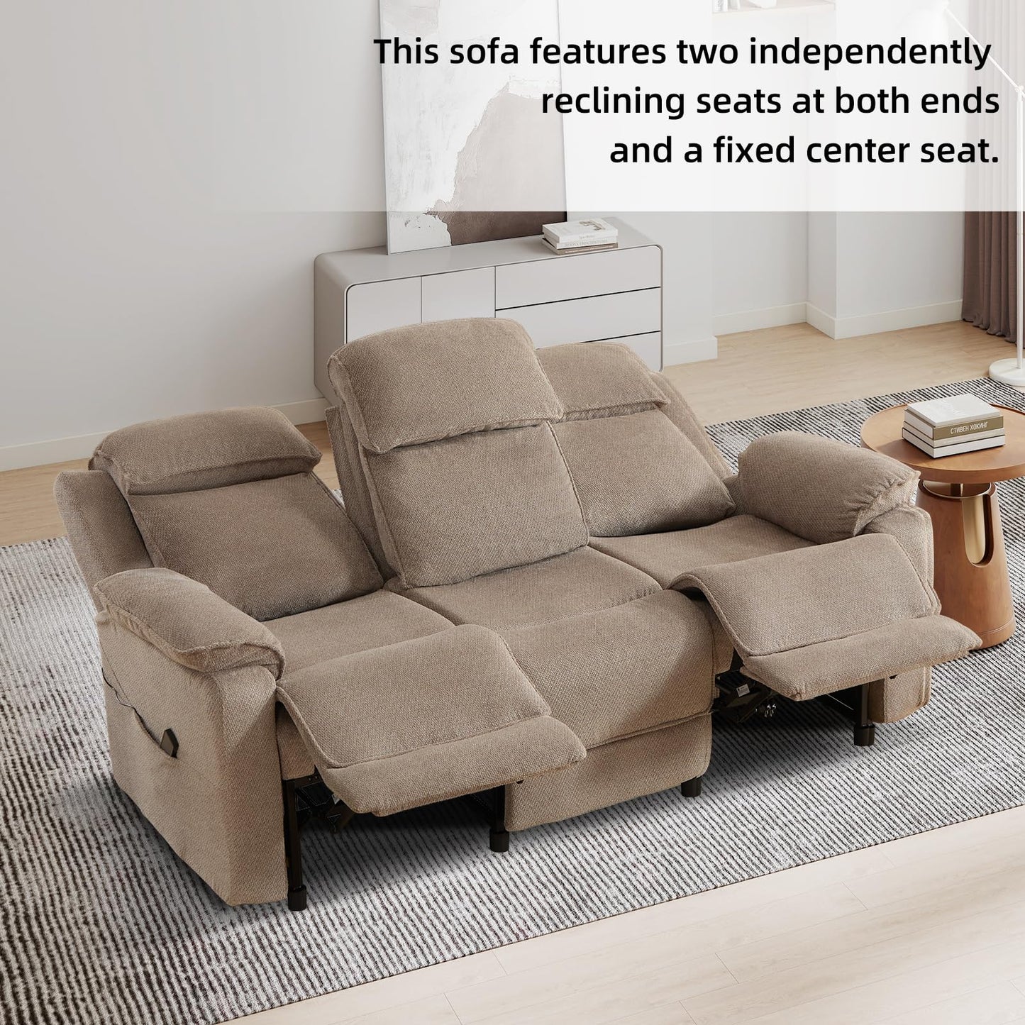 IOMOR Power Recliner Chair, Electric Recliner for Adults, Reclining Sofa Chair, Adjustable Home Theater Seating with Side Pocket for Small Space, Living Room (1, Dark Gray, Single Recliner)