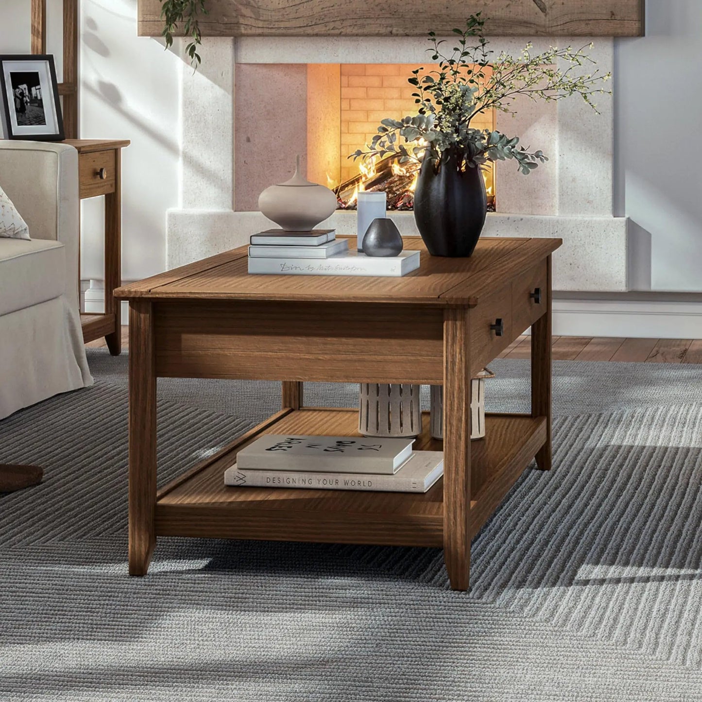 Grain Wood Furniture Greenport Coffee Table - Brushed Walnut