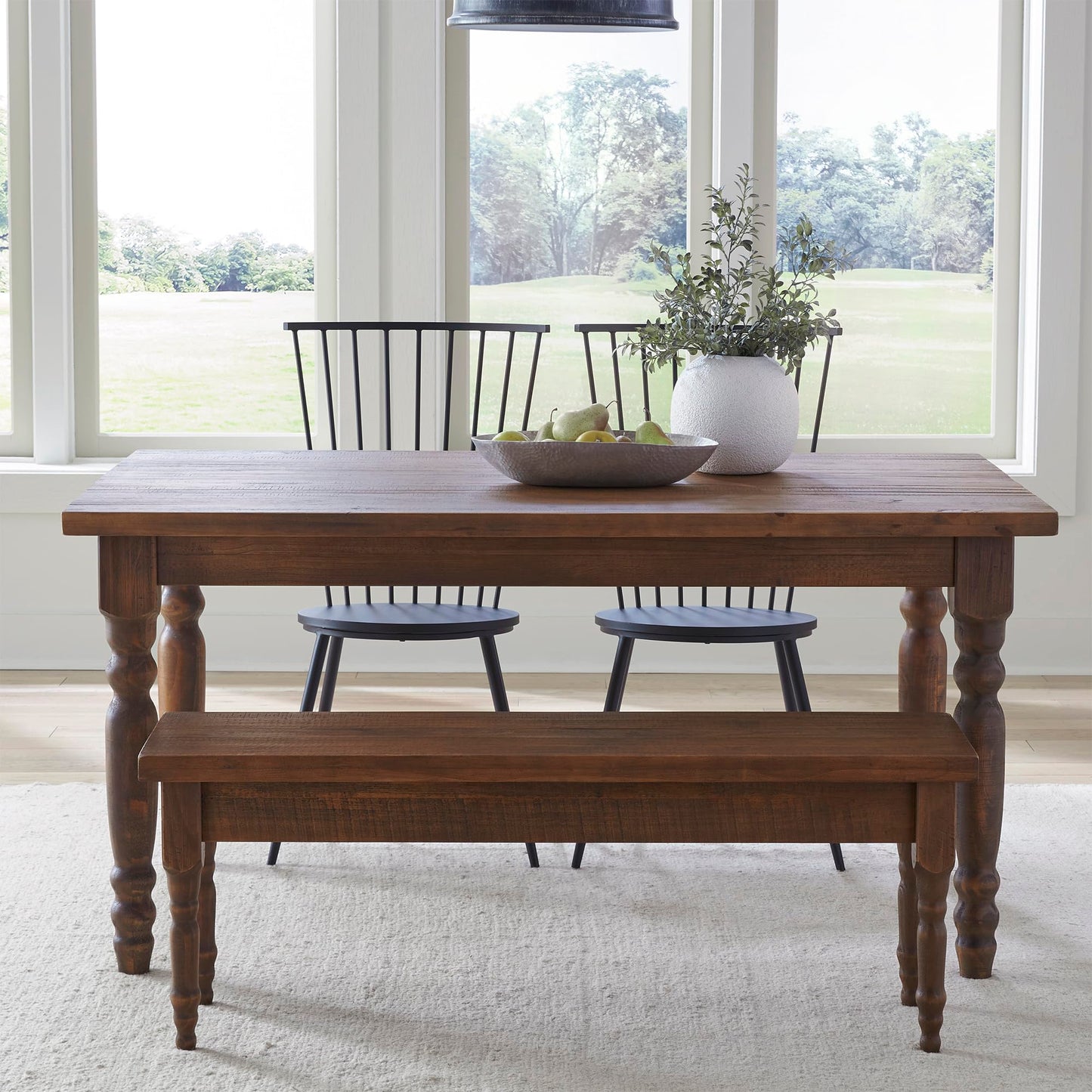 Grain Wood Furniture Valerie Original Solid Wood 63" Dining Table, Barnwood