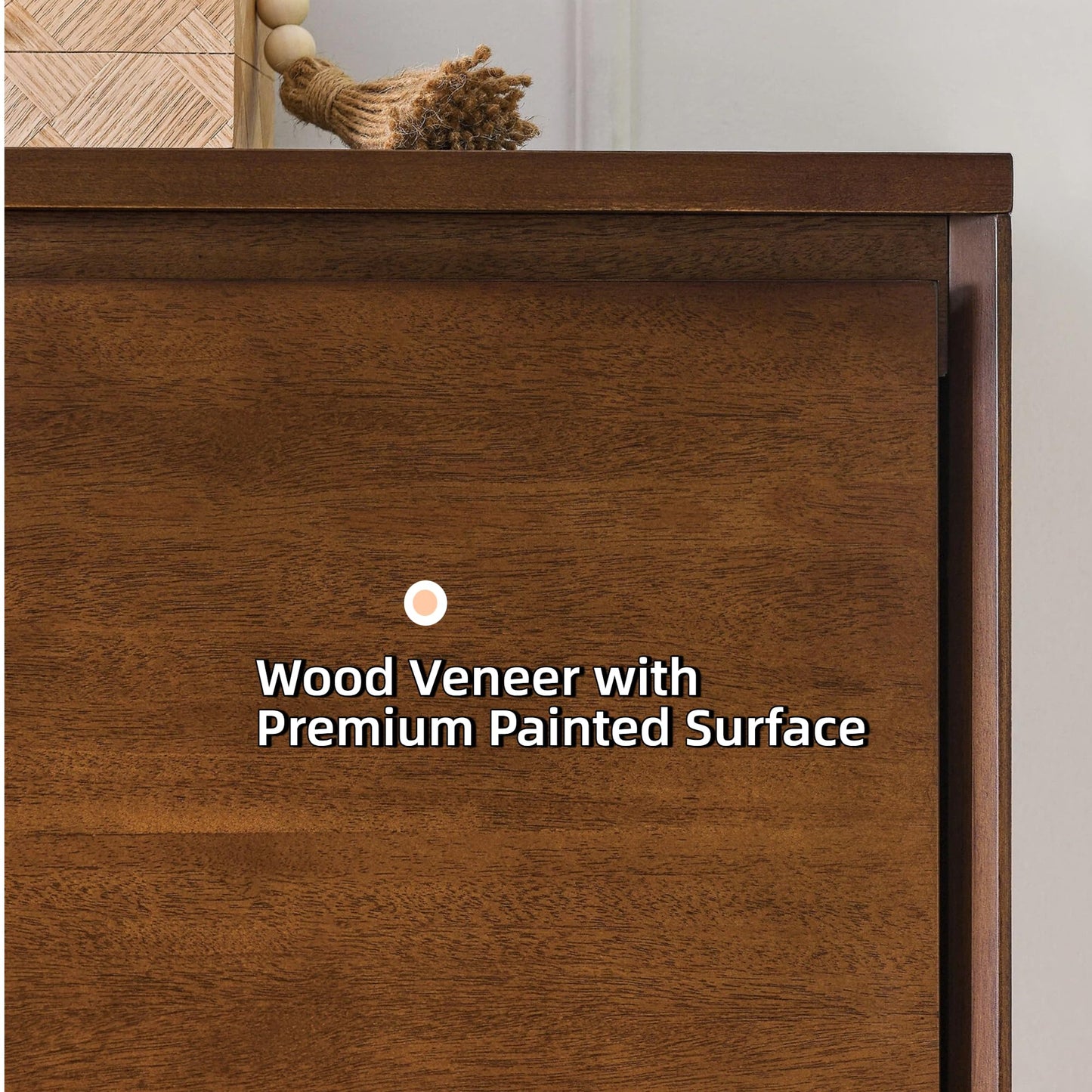 LKTART 39" Mid Century Modern Sideboard Buffet Cabinet, Narrow Credenza Storage Cabinet,Media Console Coffee Bar Table for Living Room,Entryway,Kitchen,Walnut