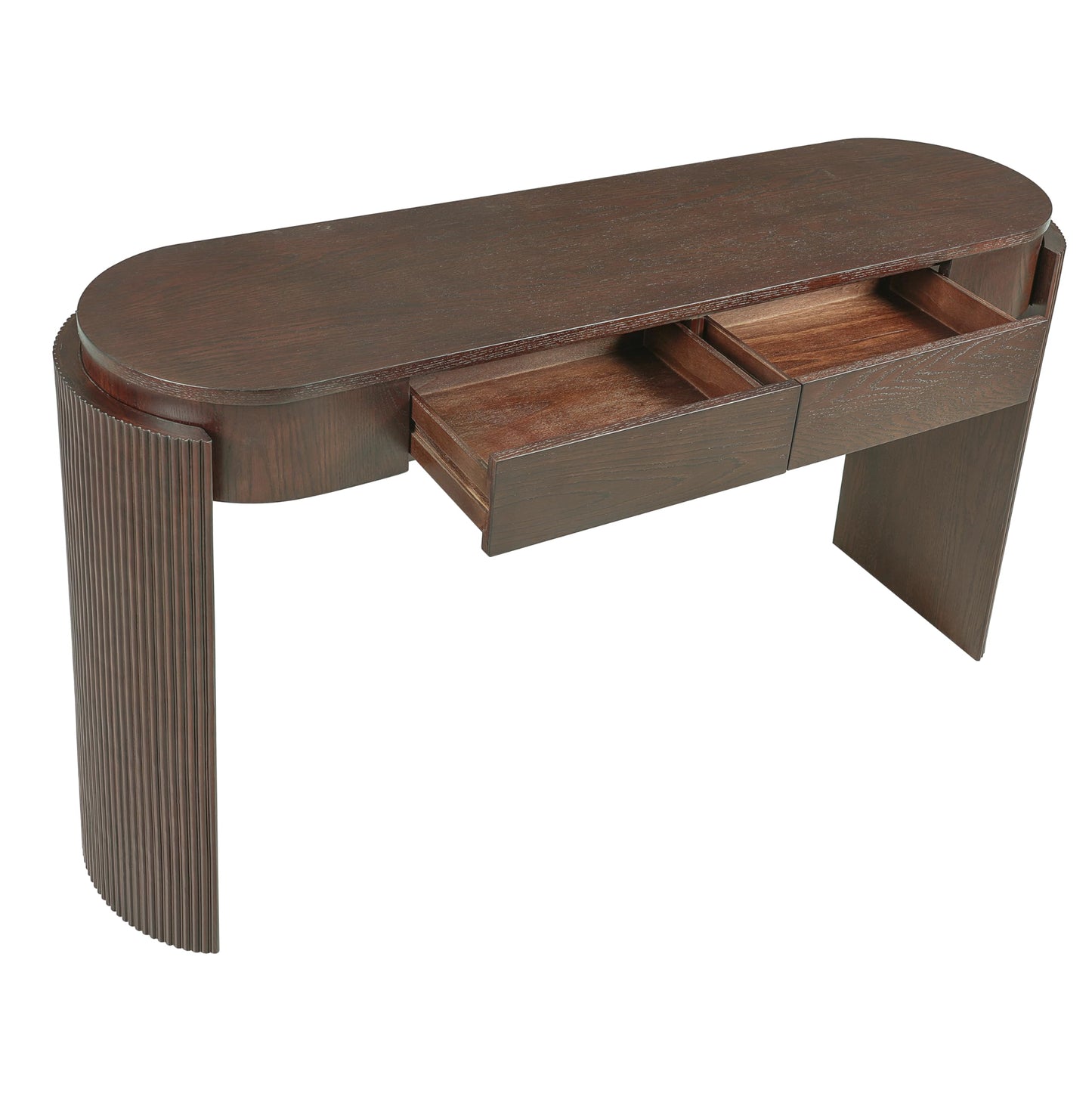 LKTART Solid Wood Console Table Sofa Tables with Drawers and Shelves Small Entryway Table for Living Room,Behind the Couch Table,Foyer(42" Espresso)