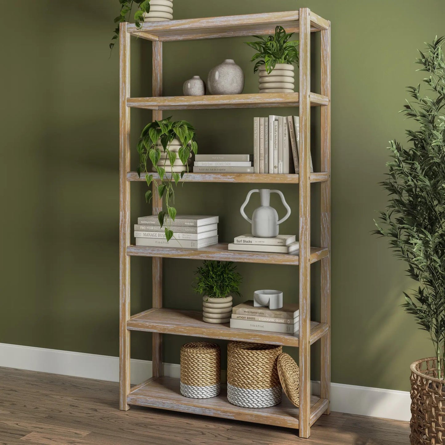 Grain Wood Furniture Greenport 72" Bookcase - Brushed Walnut