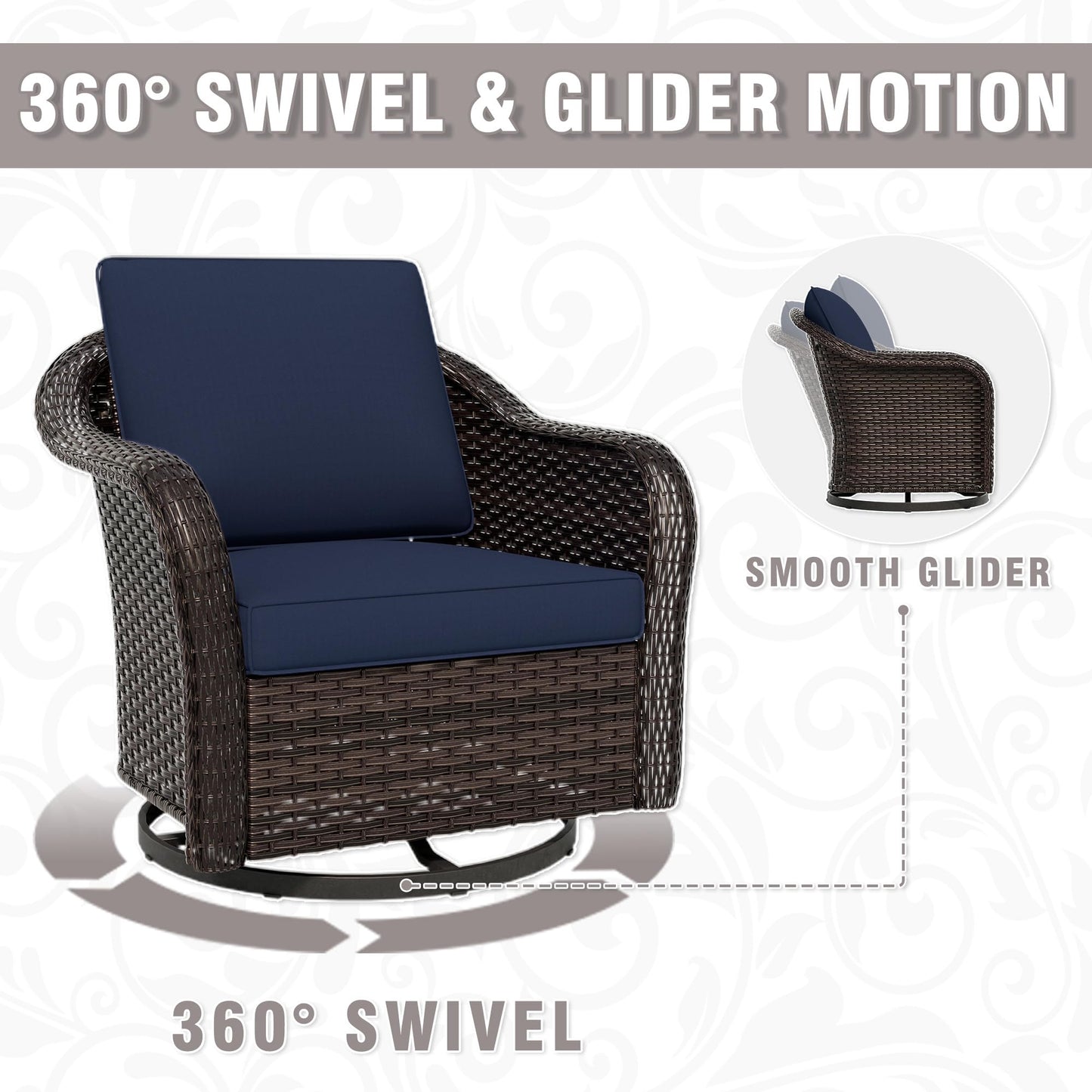 55 inch Outdoor Wicker 2 Seater Sofa, All-Weather Use Patio Rattan Loveseat with Seat and Back Cushion, Ideal for Porch, Backyard, Balcony, Poolside, Blue