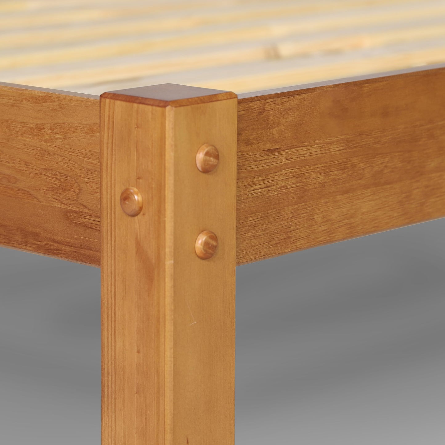 Grain Wood Furniture Shaker Solid Wood Panel Platform Bed, Queen Size, Expresso