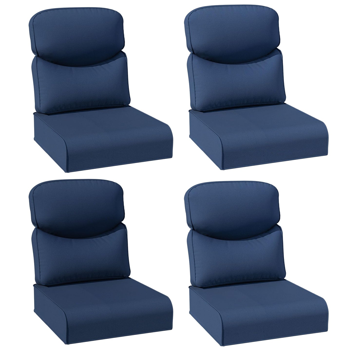 Joyside Outdoor Chair Cushions Set, 22x25/22x24 Inch Patio Furniture Deep Seat Cushions, Water Resistant & Thick Cushion, Outdoor Replacement Cushions for Seat and Sofa