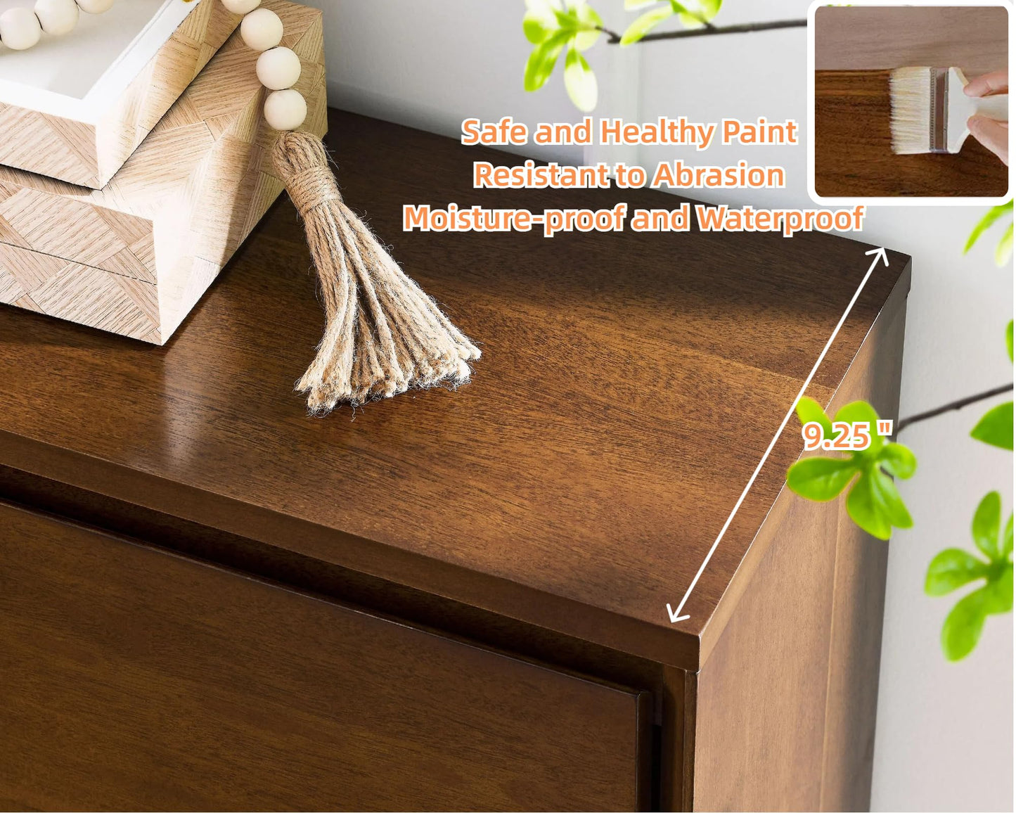 LKTART 39" Mid Century Modern Sideboard Buffet Cabinet, Narrow Credenza Storage Cabinet,Media Console Coffee Bar Table for Living Room,Entryway,Kitchen,Walnut