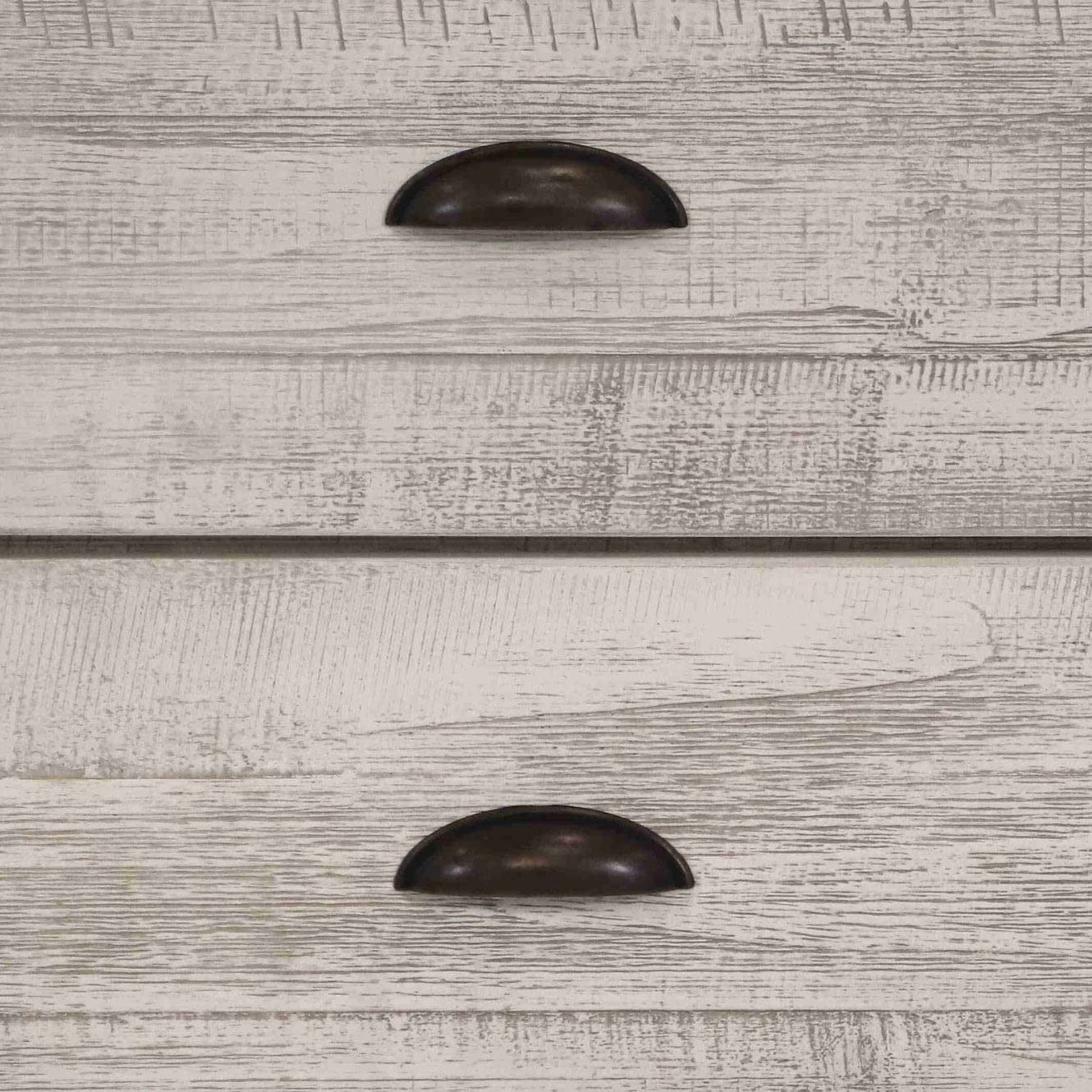 Grain Wood Furniture Montauk 2-Drawer Bedside Nightstand, Solid Wood with Rustic Walnut Finish