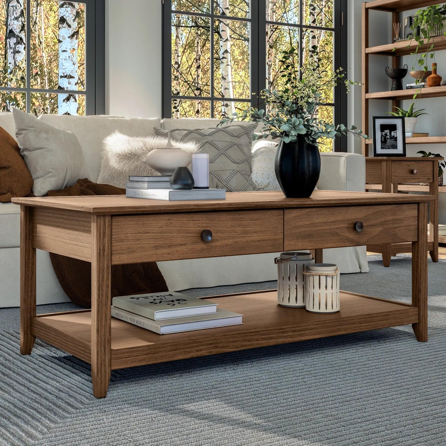 Grain Wood Furniture Greenport Coffee Table - Brushed Walnut