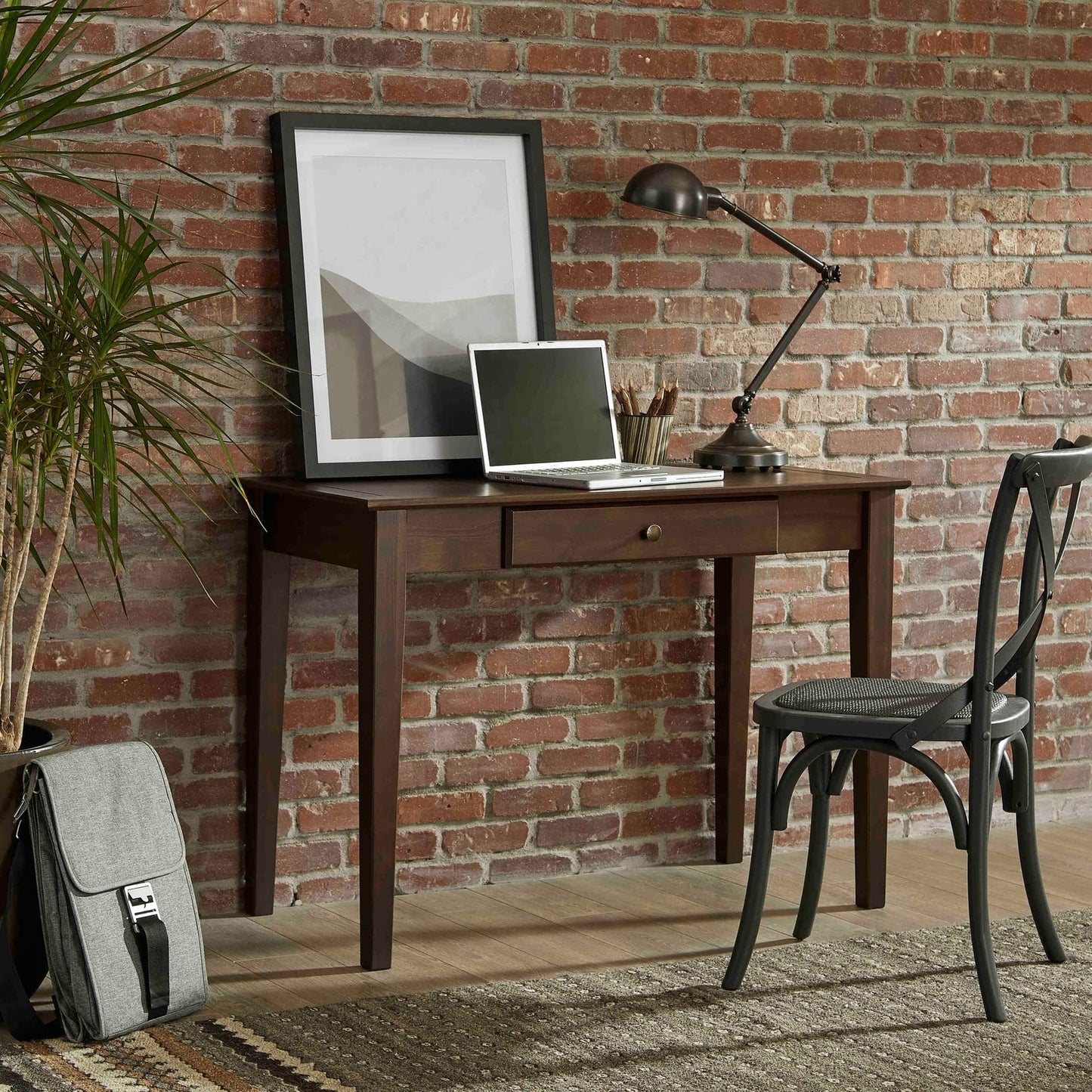 Grain Wood Furniture Shaker 44" Desk/Dressing Table, Expresso