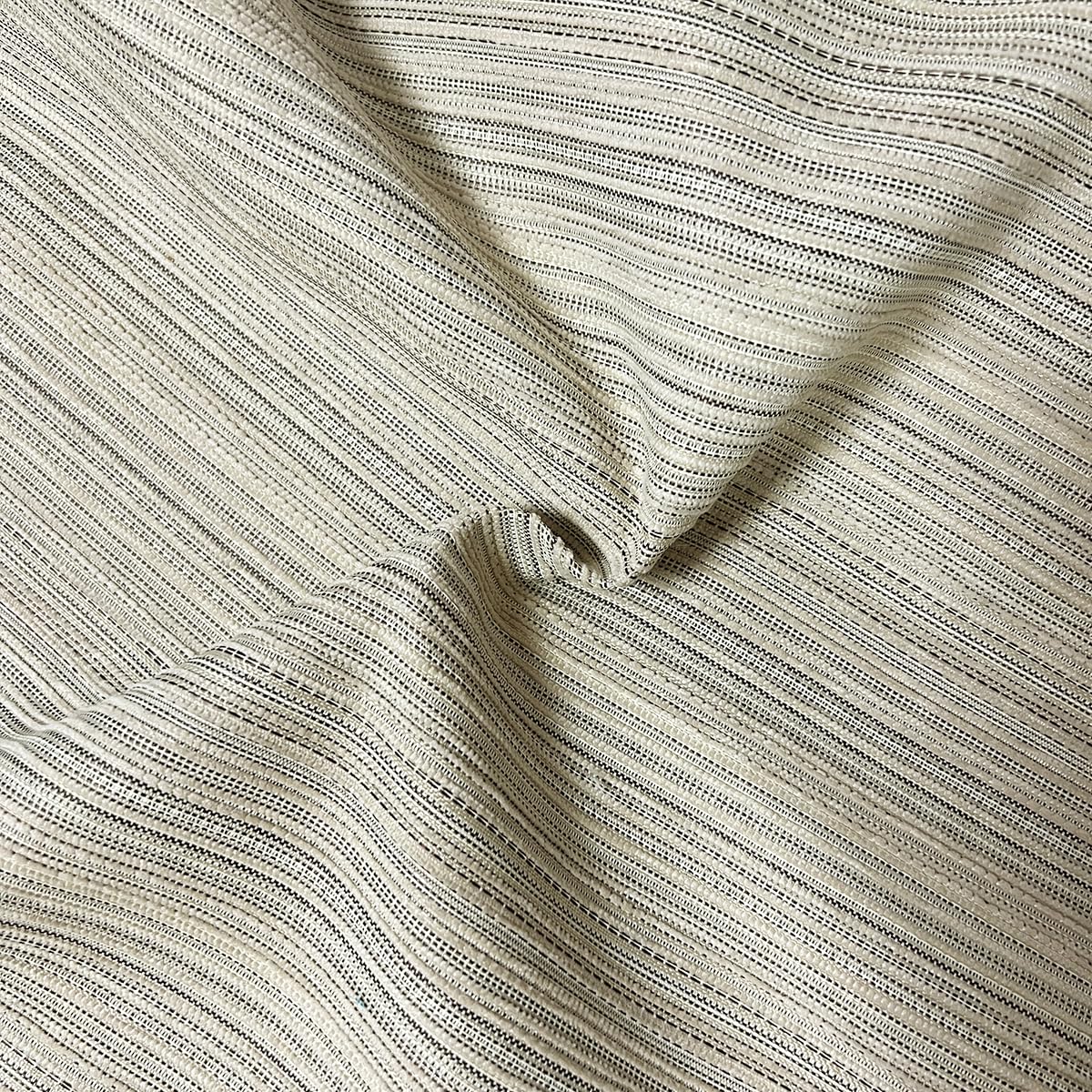 VAKADO Outdoor Waterproof Throw Pillow Covers 18x18 Set of 2,Chenille UV Decorative with Hem Patio Furniture Cushion Cases Decor for Bench Garden Tent Chair Seat Porch Couch,Stripe Beige