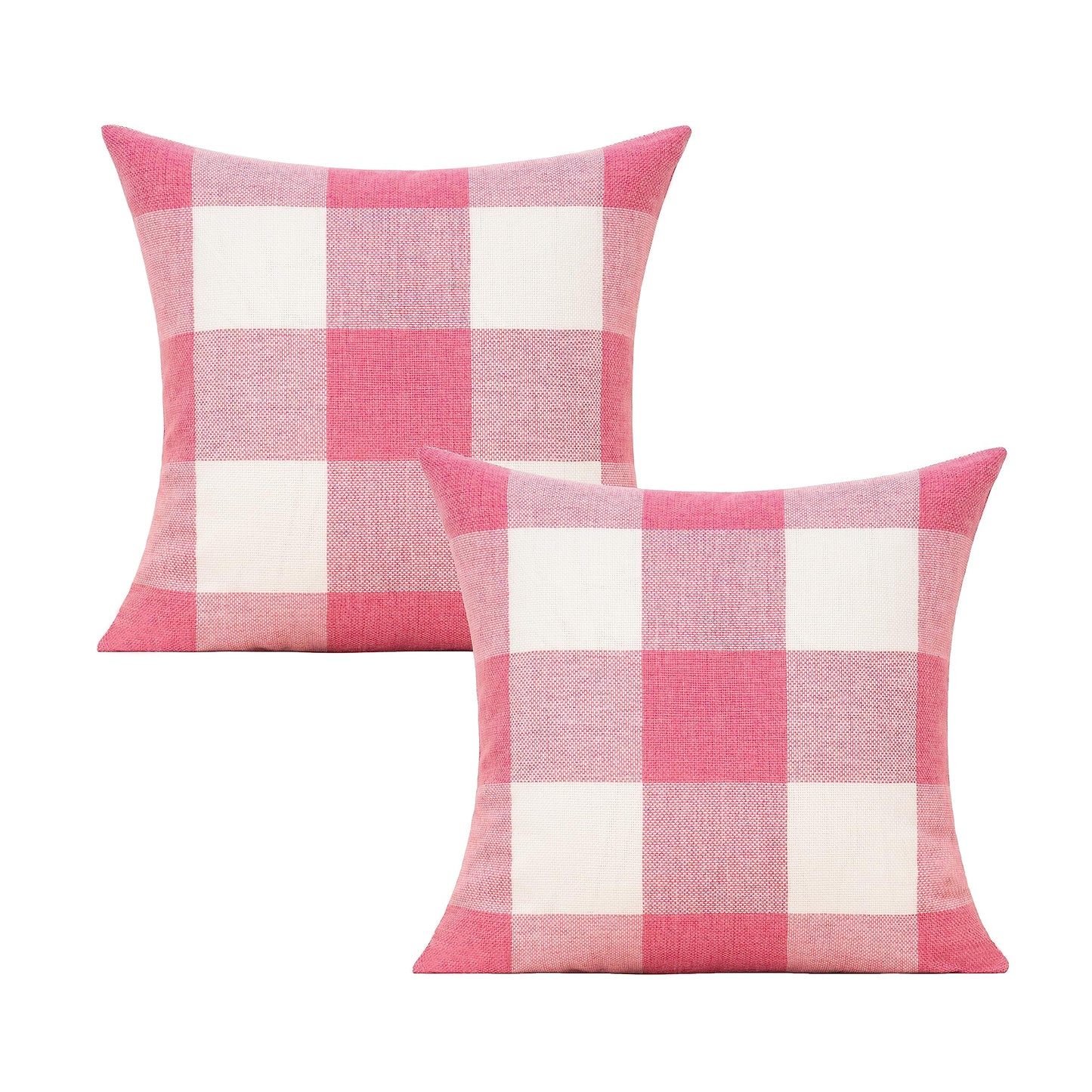 VAKADO Outdoor Farmhouse Buffalo Plaids Throw Pillow Covers 18x18 Set of 2 Black White Decorative Classroom Front Porch Classic Decor Retro Boho Cushion Cases Fall Home Rustic Check for Couch Patio