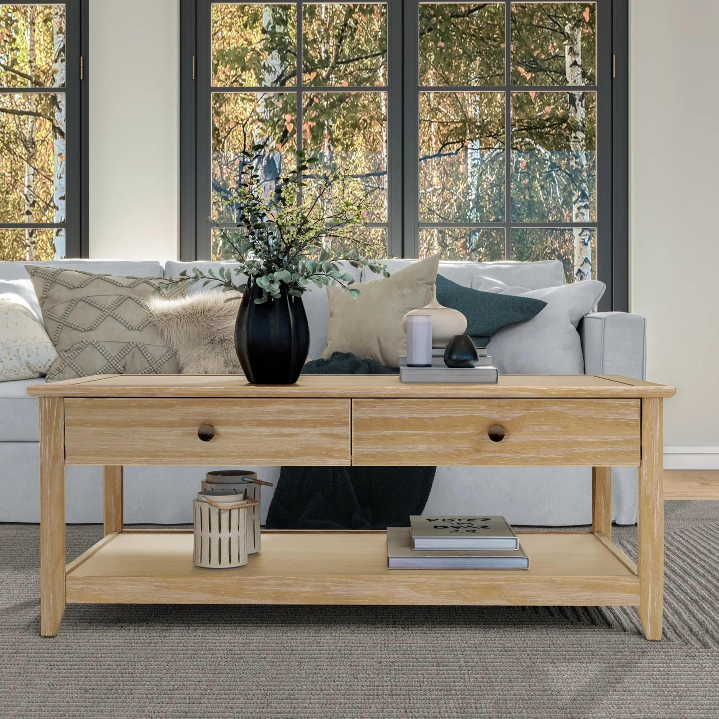 Grain Wood Furniture Greenport Coffee Table - Brushed Walnut