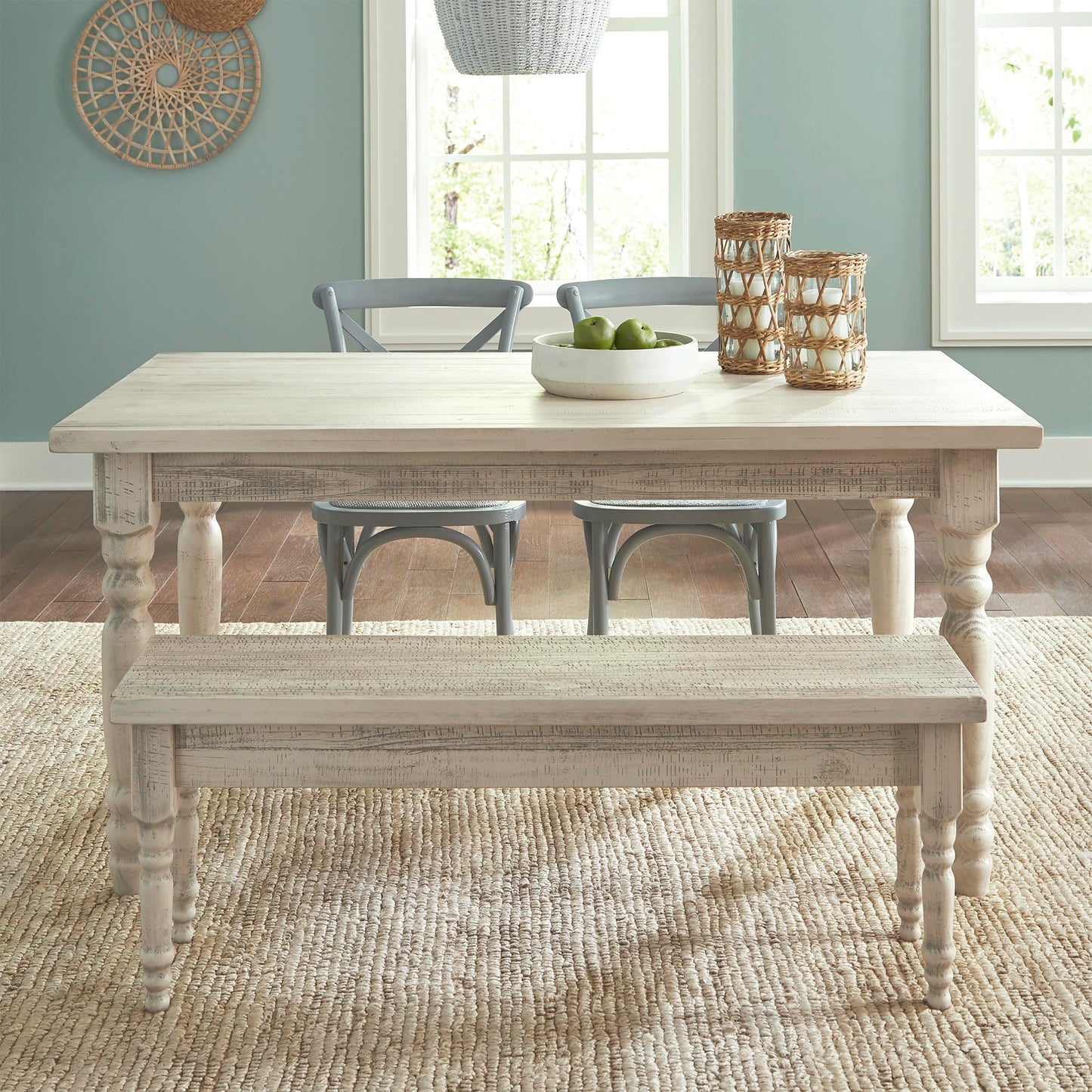 Grain Wood Furniture Valerie Solid Wood Bench with a Rustic Walnut Finish
