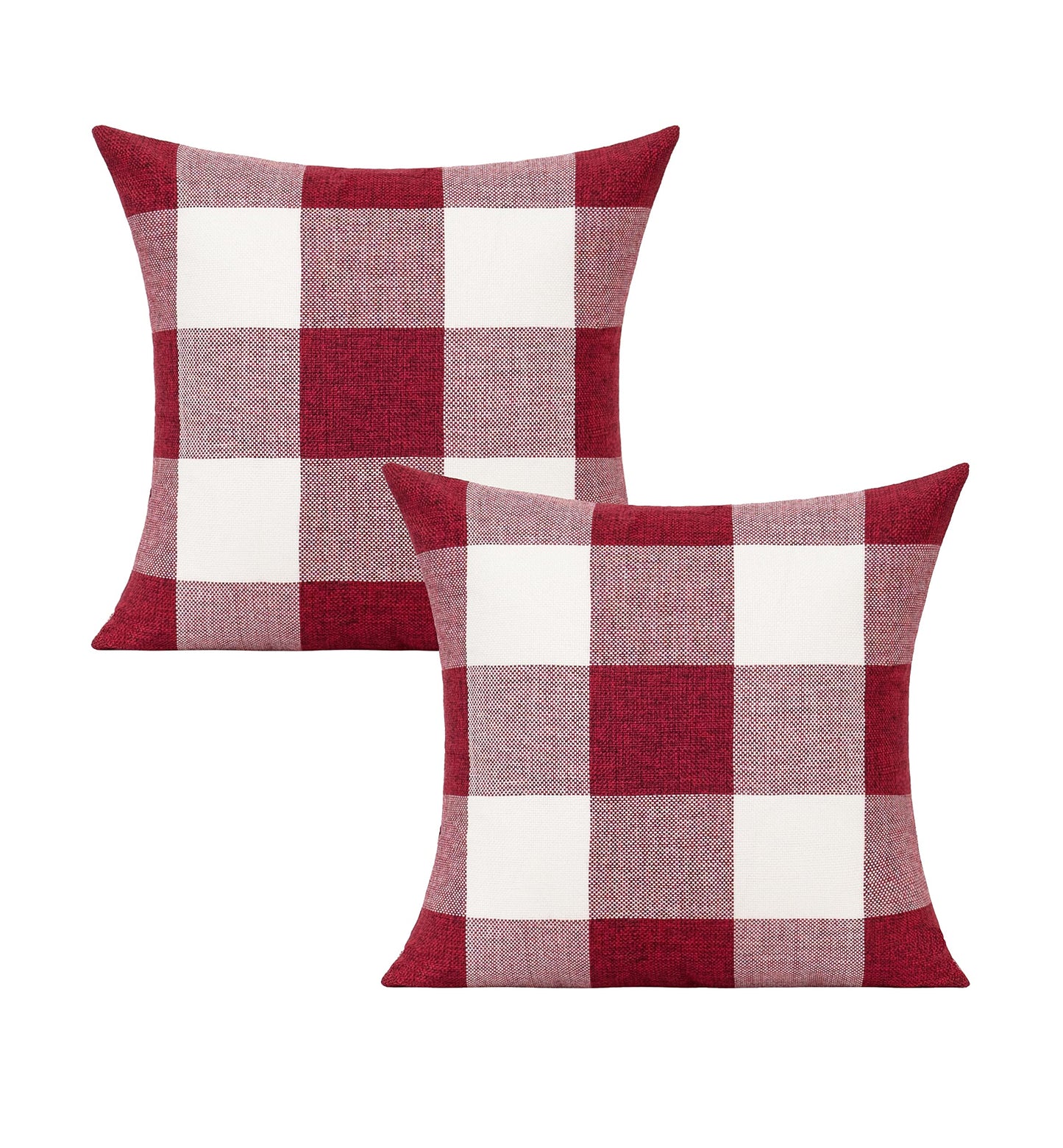 VAKADO Outdoor Farmhouse Buffalo Plaids Throw Pillow Covers 18x18 Set of 2 Black White Decorative Classroom Front Porch Classic Decor Retro Boho Cushion Cases Fall Home Rustic Check for Couch Patio