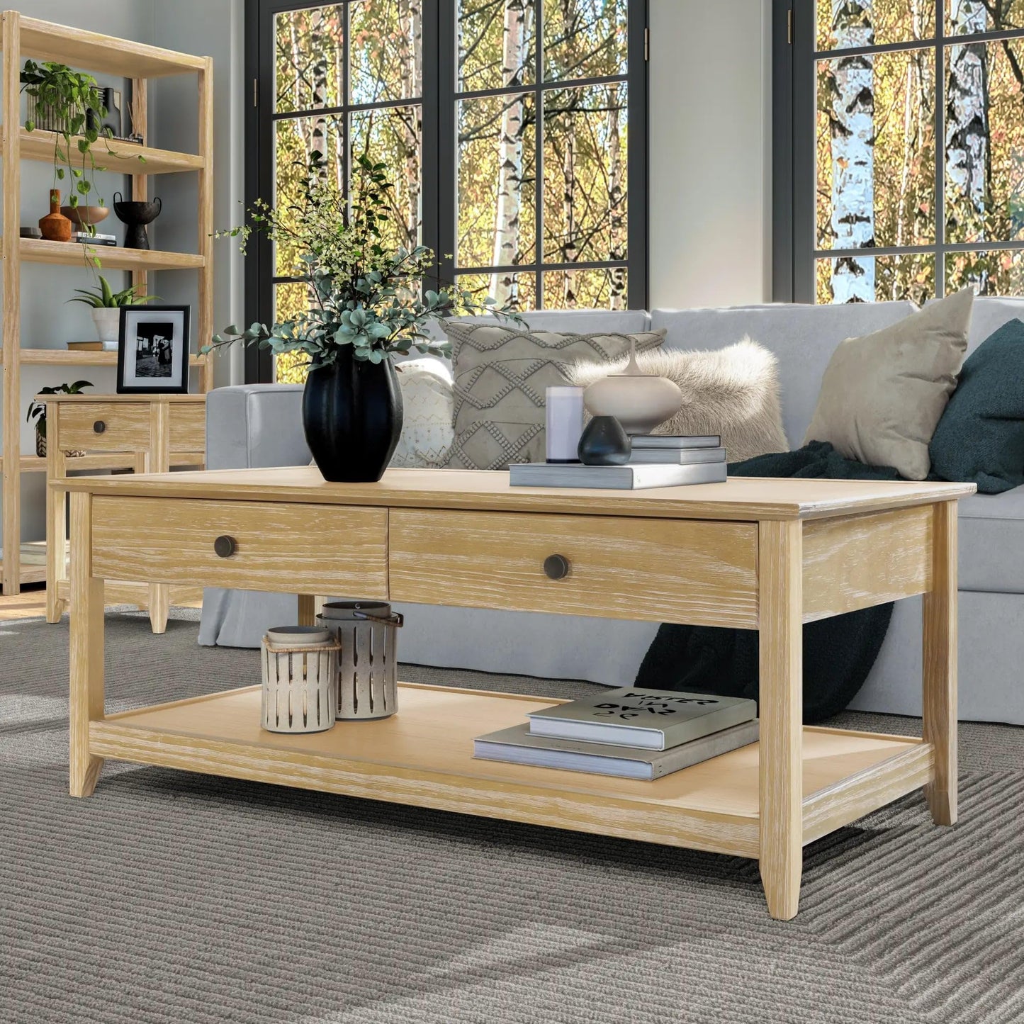Grain Wood Furniture Greenport Coffee Table - Brushed Walnut