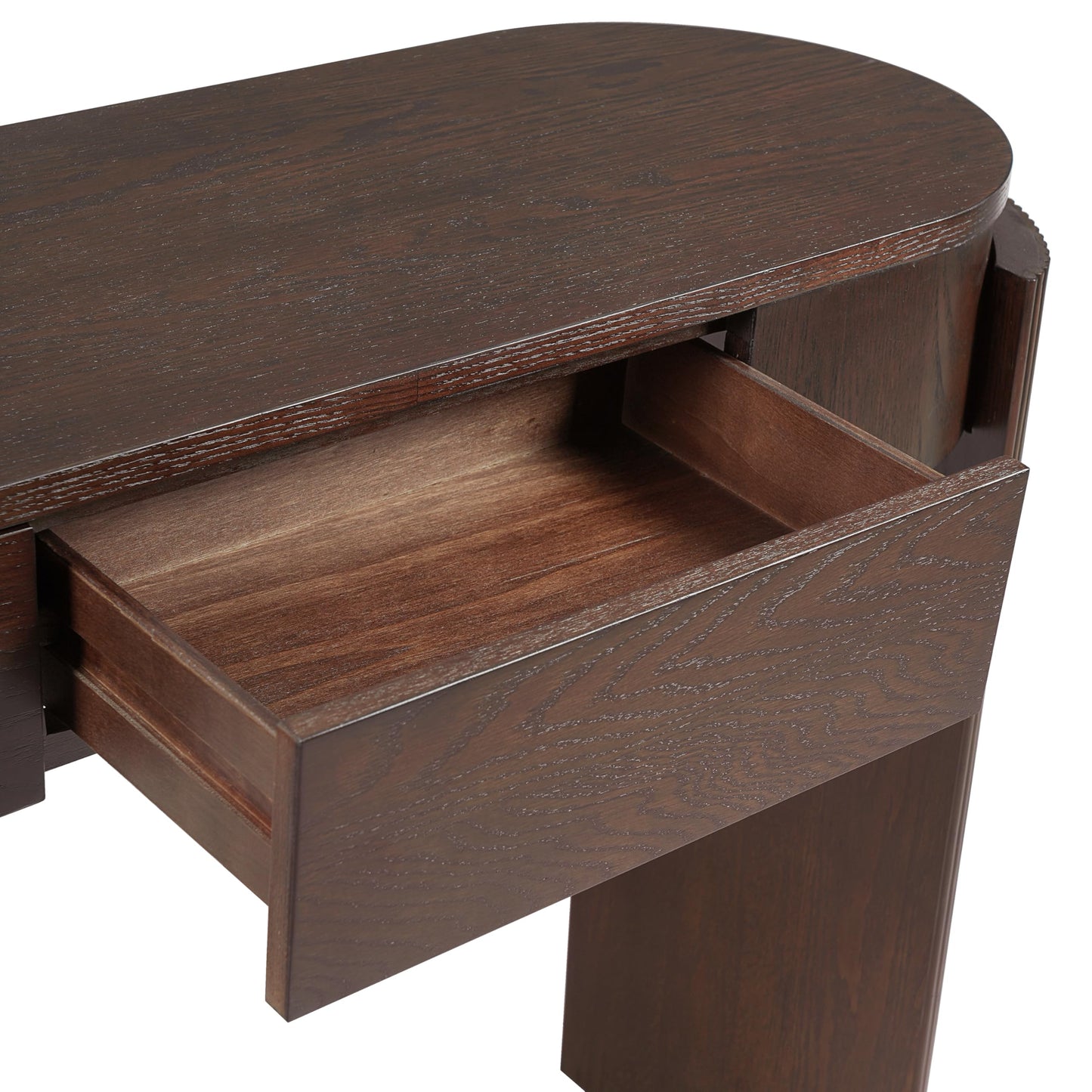 LKTART Solid Wood Console Table Sofa Tables with Drawers and Shelves Small Entryway Table for Living Room,Behind the Couch Table,Foyer(42" Espresso)