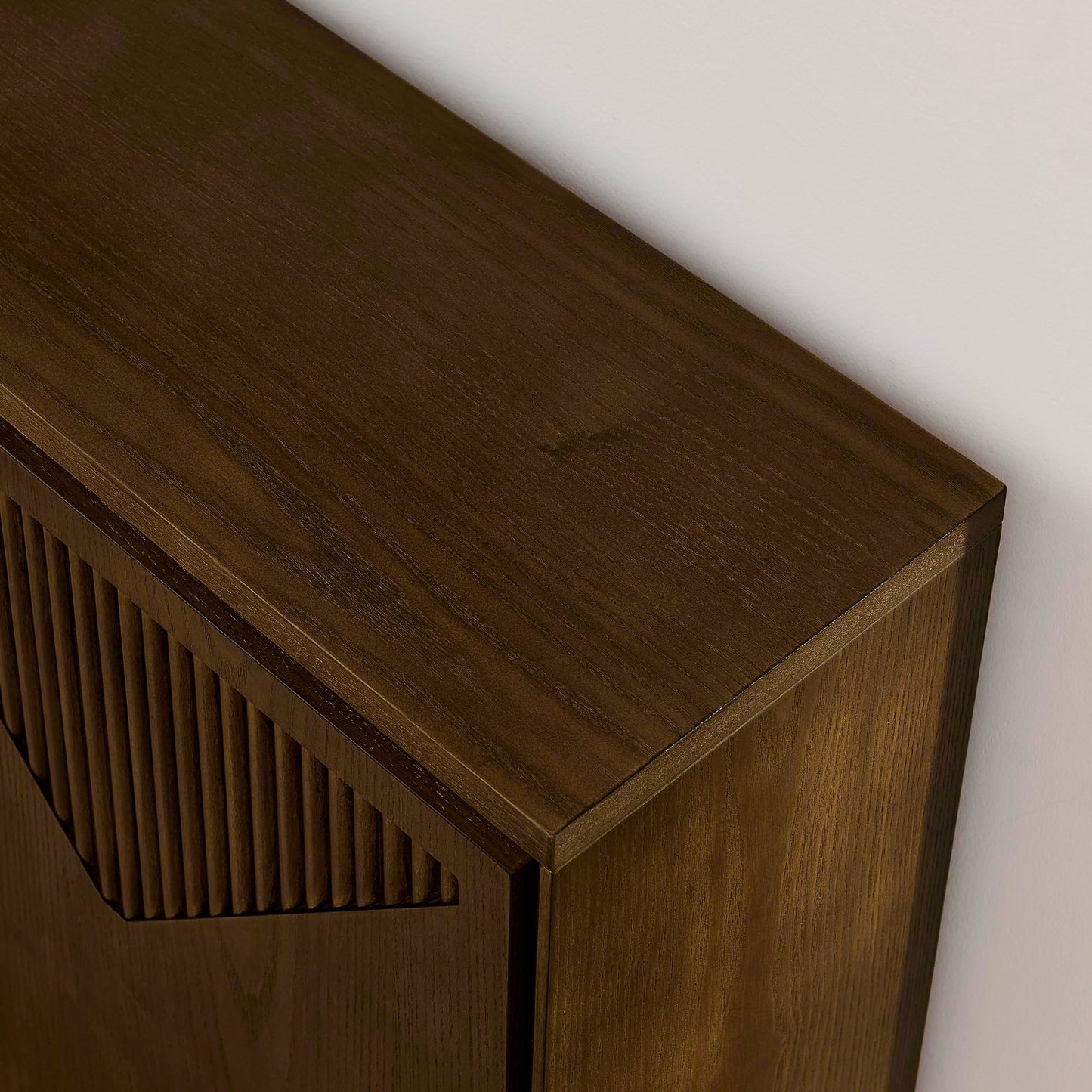 LKTART 39" Mid Century Modern Sideboard Buffet Cabinet, Narrow Credenza Storage Cabinet,Media Console Coffee Bar Table for Living Room,Entryway,Kitchen,Walnut
