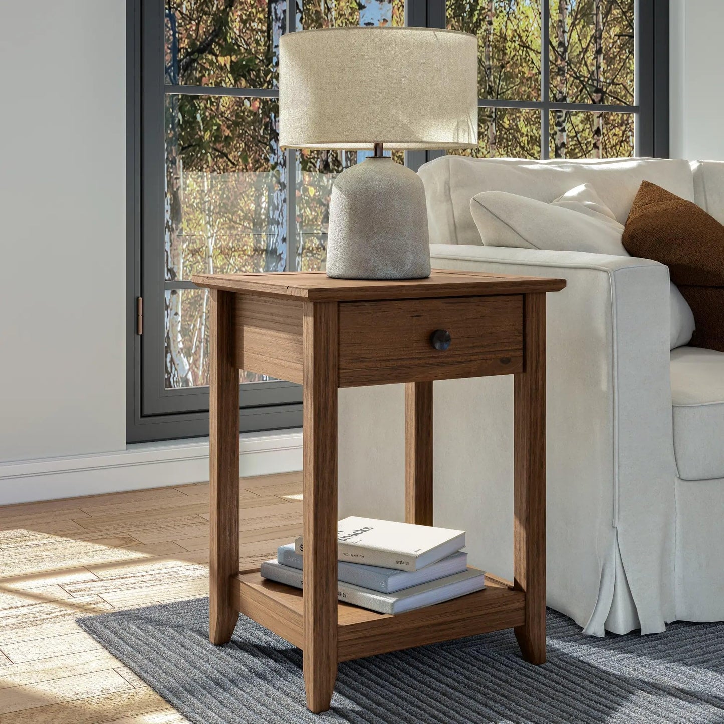 Greenport End Table - Brushed Driftwood