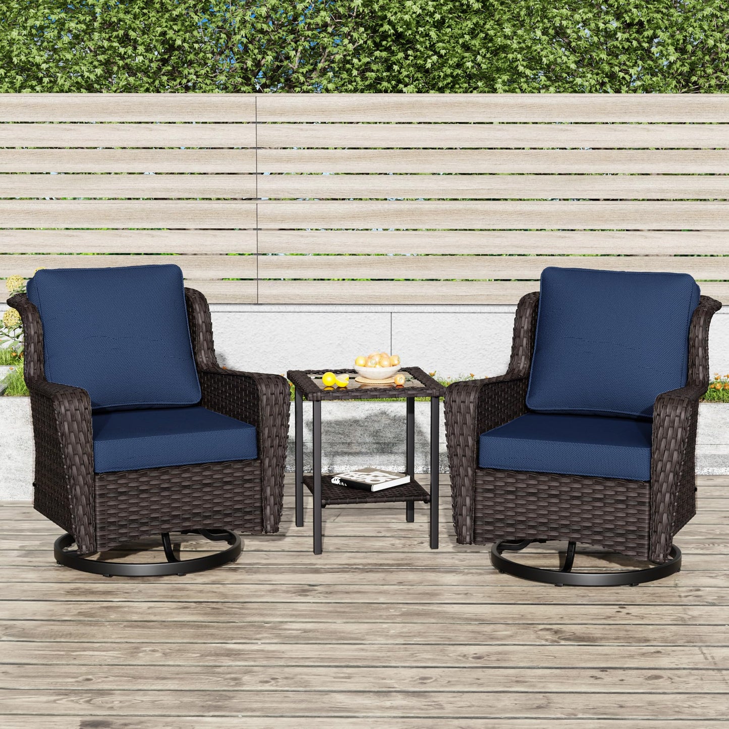 Wicker Patio Loveseat, All-Weather Rattan 2-Seat Sofa with Cushions, Outdoor Patio Furniture Set for Patio, Balcony, Backyard, Deck, Poolside