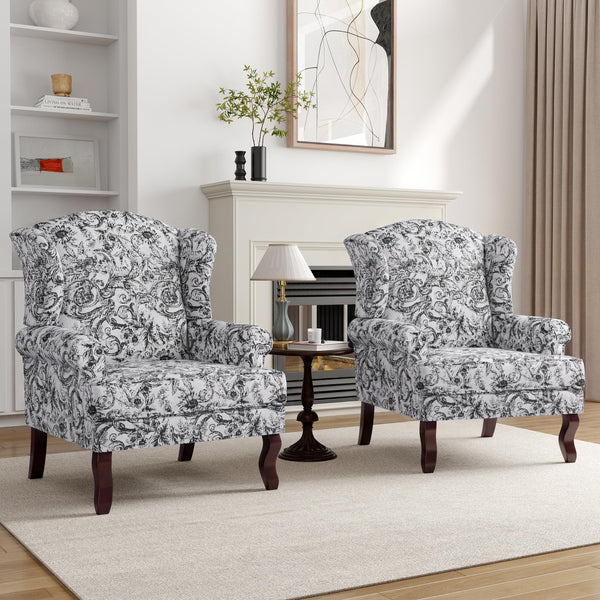 High Back Accent Chair, Comfy Upholstered Fabric Armchair for Living Room, Mid Century Modern Club Accent Chair with Curved Armrests and Solid Legs, Single Sofa Reading Chair for Bedroom, Cranberry